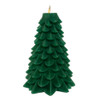 9“ Battery Operated Green Christmas Tree Candle With LED Flicker Flame