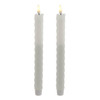 9.7“ Battery Operated LED Flicker Flame Diamond Shaped Taper Candles, 2-Piece Set