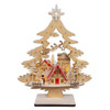 13" Battery Operated 10-Light Tree With Village Scene