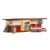 13.77" Battery Operated LED Lighted Sleigh With Village Scene Table Piece
