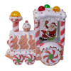7.5" Battery Operated USB LED Lighted Santa Train Lantern With Spinning Glitter Water