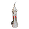 10.87" Battery Operated USB LED Lighted Lantern With Cardinals & Spinning Glitter Water