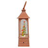 8.37" Battery Operated USB LED Lighted Gingerbread & Tree Scene Water Lantern