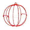 8“ 64L Red Superbright LED Light Foldable Red Painted Metal Sphere