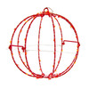 8“ 64L Red Superbright LED Light Foldable Red Painted Metal Sphere