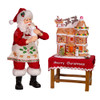 10.5“ Fabriché™ Battery-Operated Santa With Gingerbread Houses, 2-Piece Set