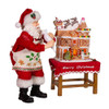 10.5“ Fabriché™ Battery Operated Santa With Gingerbread Houses, 2-Piece Set
