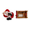 10.5“ Fabriché™ Battery Operated Santa With Gingerbread Houses, 2-Piece Set