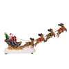 7" Battery Operated LED Santa With Sleigh Table Piece