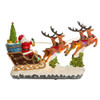 8.7“ Battery-Operated LED Musical Santa and Sleigh Table Piece