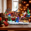8.7" Battery Operated LED Musical Santa and Sleigh Table Piece