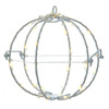 6“ 36L Warm White Superbright LED Light Foldable White Painted Metal Sphere