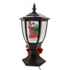12" Lighted Musical Santa Lamp Post With Snow Effect