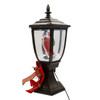 12" Lighted Musical Santa Lamp Post With Snow Effect