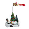 9.6“ Battery Operated Multicolor LED Lighted Santa Christmas Scene Table Piece