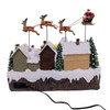 7.3" Battery Operated Multicolor LED Lighted Musical Santa & Sleigh Table Piece