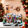 7.3" Battery Operated Multicolor LED Lighted Musical Santa & Sleigh Table Piece