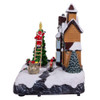8.5“ Battery Operated Lighted Musical Santa Village Scene With Motion Table Piece