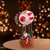 8" Battery Operated Musical Santa Hot Air Balloon Table Piece With Digital Propeller