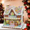 8.07“ Battery Operated LED Lighted Gingerbread Bubblegum Factory
