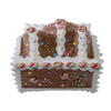 8.46" Battery Operated LED Lighted Gingerbread Lollipop Shop