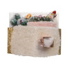 7.5" Battery Operated LED Lighted Green Paper House Table Piece