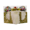 8.75" Battery Operated LED Lighted Gold Paper House Table Piece