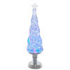 17.72“ Battery Operated RGB LED Lighted Swirling Glitter Tree