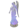 13.25" Battery Operated USB LED Lighted Angel With Horn Water Globe