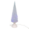 17.25" Battery Operated USB LED Lighted Christmas Tree Lantern With Spinning Glitter Water