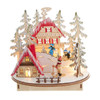 Battery-Operated Light-Up LED Wooden Ski Resort Village