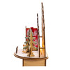 Battery Operated Light-Up LED Wooden Ski Resort Village