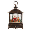 12“ Battery Operated Warm White LED Lighted Santa With Animals Lantern