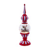 16“ Battery Operated USB Lighted Tower With Santa Scene Village