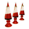 Jolly Jingles Wooden Santa Tree Table Piece, 3-Piece Set