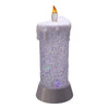 9.25" Battery-Operated Color Changing LED Snowing Candle