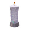 9.25" Battery-Operated Color Changing LED Snowing Candle