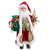 17" KSA Kringles Red and Green Elegant Santa