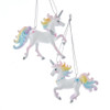 Standing Unicorn Ornaments, 2 Assorted