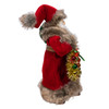 14" KSA Kringles Santa With Gray Fur & Wreath