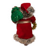 14" KSA Kringles Santa With Gray Fur & Wreath