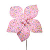 Soft Pink Poinsettia With Sprinkles Pick