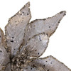 Metallic Silver Poinsettia Pick