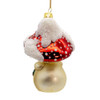 Glass Mushroom Guy Holding Wreath Ornament