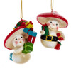 Merry Little Mushrooms With Gift Boxes Ornaments, 2 Assorted