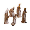 Glittered Nativity Figurines, 6-Piece Set