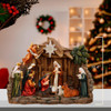 10.4" Battery Operated Light-Up Nativity Table Piece