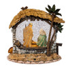8" Battery Operated USB Lighted Nativity Scene With Spinning Glitter Water