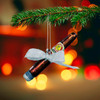 Noble Gems™ Glass Cigar With Bow Ornament