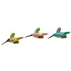 Noble Gems™ Hummingbird Clip-On Glass Ornaments, 3 Assorted